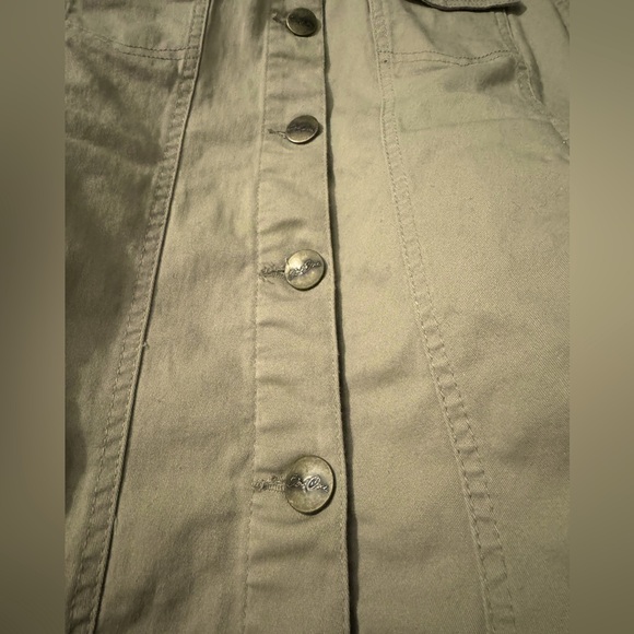 ❄️LAYERS! BendOver denim vest - Tan- size 16 - Picture 3 of 7